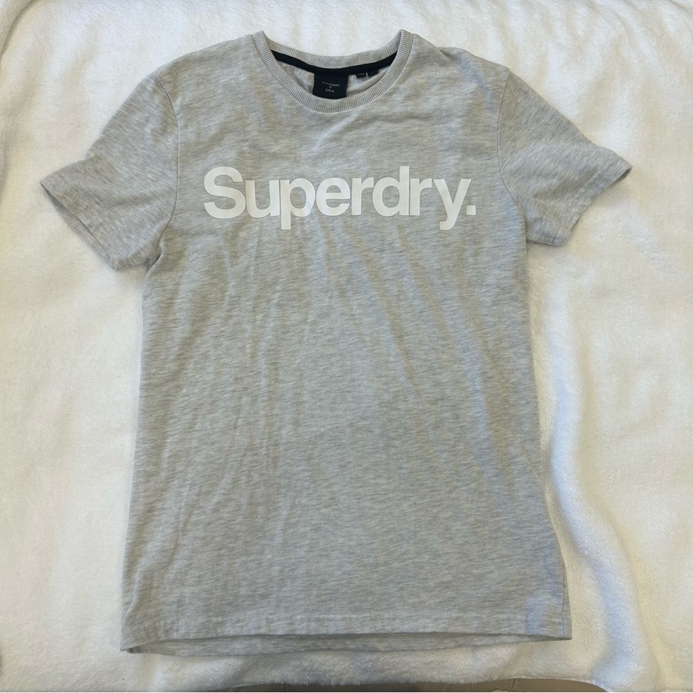 Superdry Men’s Gray T-Shirt with Logo